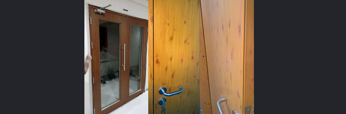 Steel Wooden Finish Doors